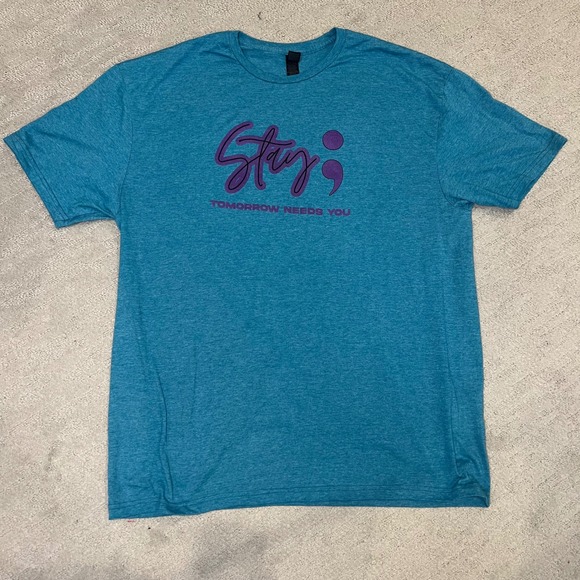 Suicide Awareness Stay Tomorrow Needs You Graphic Tee‎ Gildan T-Shirt XL - Picture 1 of 6